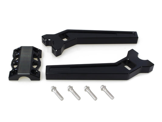 10in. Pullback Performance Risers - Black. Fits 1-1/4in. Handlebar - LA Choppers
