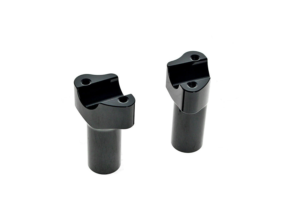 3-1/2in. Tall Risers - Gloss Black. Fits 1in. Handlebar - LA Choppers