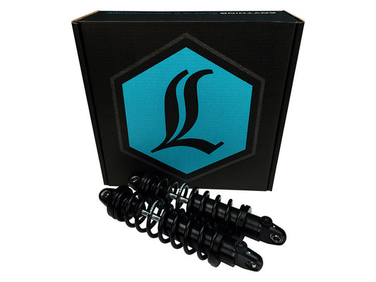 REVO-A Series, 12in. Adjustable Rear Shock Absorbers - Black. Fits Sportster 2004-2021 - Legend Suspension