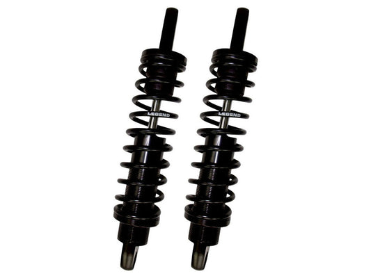 REVO-A Series, 14in. Adjustable Rear Shock Absorbers - Black. Fits Sportster 2004-2021 - Legend Suspension