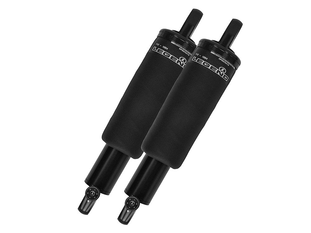 AIR-A Series, Adjustable Rear Air Shock Absorbers - Black. Fits V-Rod 2007-2017. - Legend Suspension