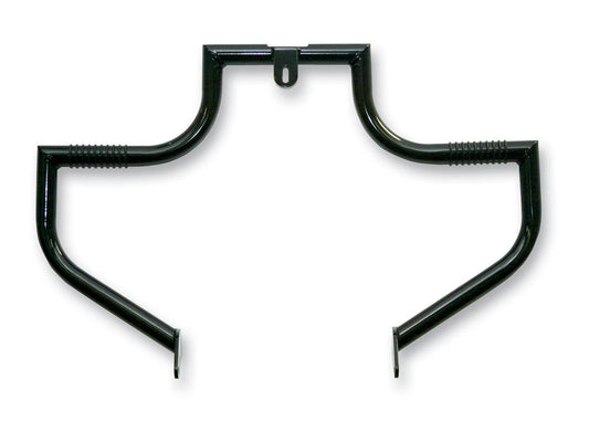 Linbar Engine Guard Freeway Bar - Black. Fits Dyna 1991-2017 with Mid Controls. - Lindby Custom Inc