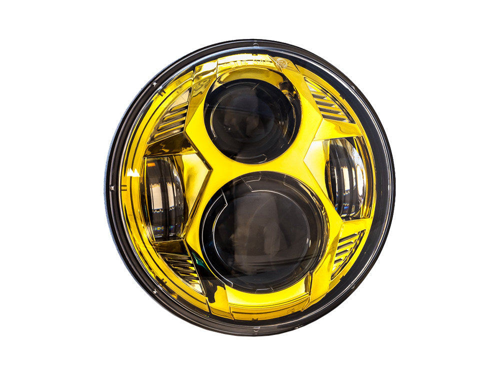 5-3/4in. LED HeadLight - Gold. Fits H-D & Indian Scout Models with 5-3/4in. Headlight. - Letric Lighting Co