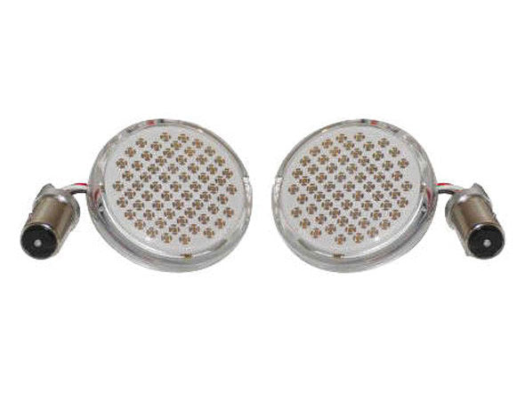 LED Turn Signal Inserts HD 2002 Up Front or Rear Amber Deluxe - Letric Lighting Co