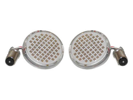 LED Turn Signal Inserts HD 2002 Up Front or Rear Amber Deluxe - Letric Lighting Co