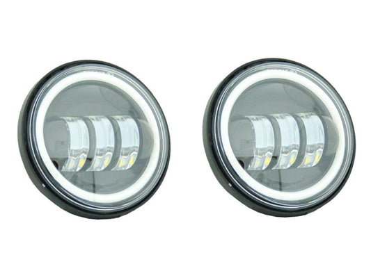 4-1/2in. LED Passing Lamp Inserts with Halo - Black. - Letric Lighting Co