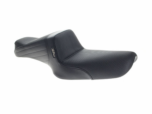 Tailwhip Dual Seat - Basket Weave. Fits Sportster 1982-2003. - LePera Seats
