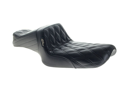 Tailwhip Dual Seat - Double Diamond. Fits Sportster 1982-2003. - LePera Seats