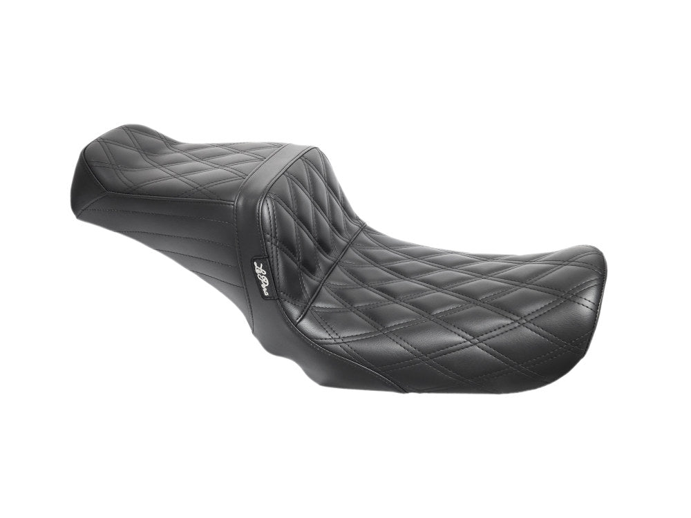 TailWhip Dual Seat - Black Double Diamond Stitch. Fits Dyna 2006-2017. - LePera Seats