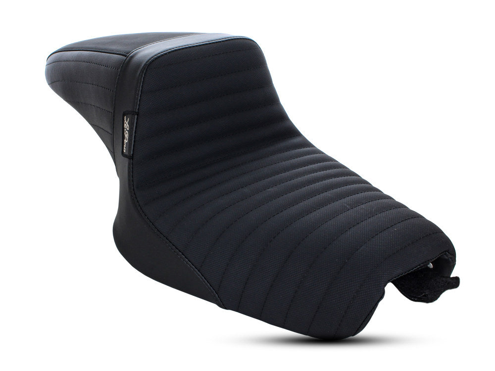 Kickflip Dual Seat with Pleated Gripper Tape. Fits Sportster 2004-2006 & Sportster 2010-2021 Models with either 3.3 or 4.5 Gallon Tank. - LePera Seats
