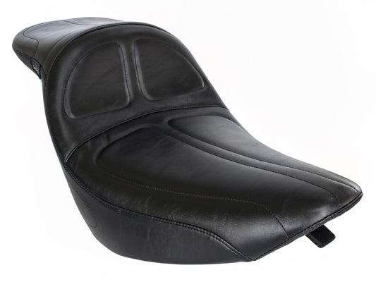 Maverick Daddy Long Legs Dual Seat - Extended Reach. Fits Softail 2006-2017 with OEM 200 Rear Tyre. - LePera Seats