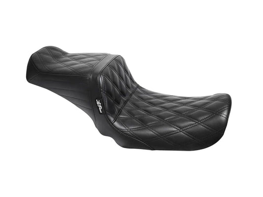 TailWhip Dual Seat - Black Double Diamond Stitch. Fits Dyna 1996-2003 - LePera Seats