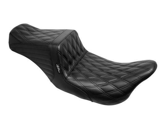 TailWhip Dual Seat with Black Double Diamond Stitch. Fits CVO Touring 2023up, Street Glide & Road Glide 2024up, Touring 2025up - LePera Seats