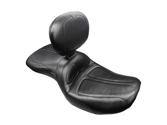 Maverick Dual Seat with Backrest. Fits CVO Touring 2023up, Street Glide & Road Glide 2024up, Touring 2025up - LePera Seats