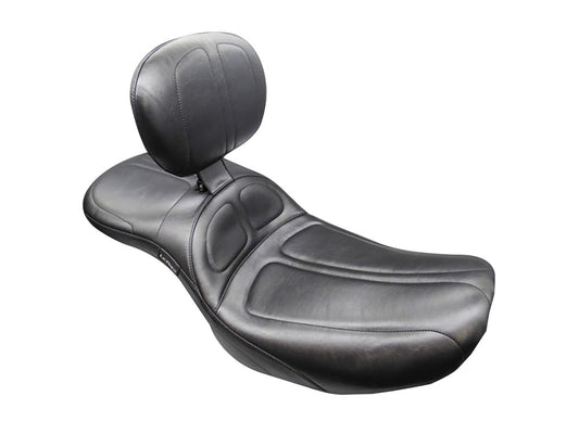 Maverick Daddy Long Legs Dual Seat with Backrest - Extended Reach. Fits CVO Touring 2023up, Street Glide & Road Glide 2024up, Touring 2025up - LePera Seats