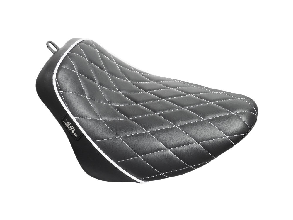 Bare Bones Solo Seat with White Diamond Stitch & Piping. Fits Breakout 2018up. - LePera Seats