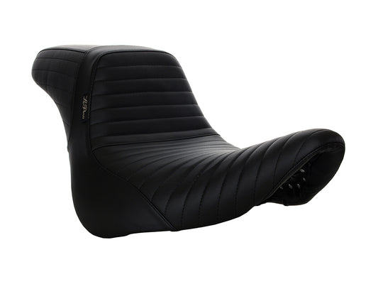 KickFlip Dual Seat with Pleated Stitch. Fits Fatboy 2018up & Breakout 2023up - LePera Seats