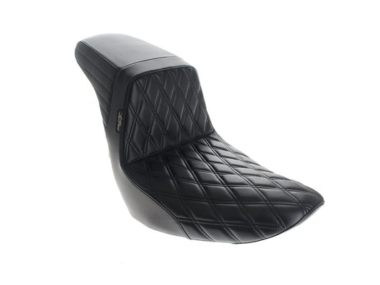 KickFlip Dual Seat with Black Diamond Stitch. Fits Sport Glide & Low Rider 2018up & Low Rider S 2020up. - LePera Seats