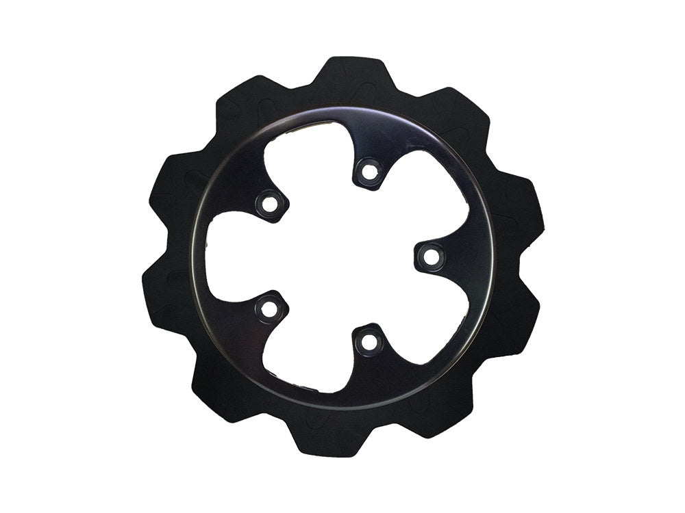 11.8in. Rear Crown Disc Rotor - Black Band & Black Carrier. Fits V-Rod 2006-2017. - Lyndall Brakes