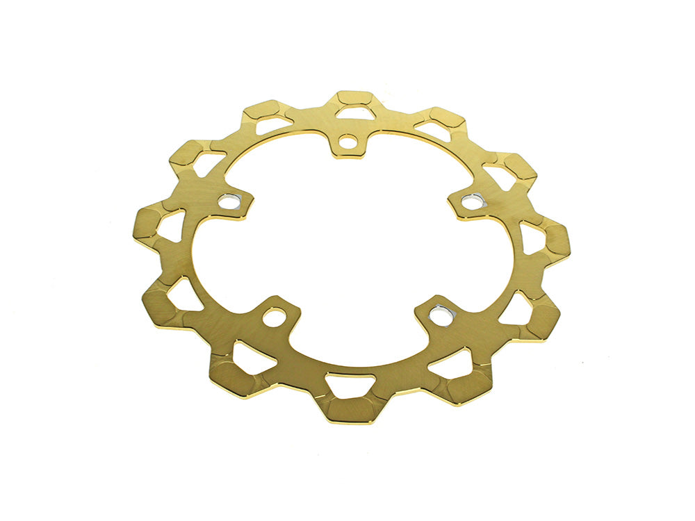 12.6in. Front Disc Rotor - Gold. Fits Touring 2024up with OEM Wheel and Spoke Mounted 320mm Rotors - Lyndall Brakes