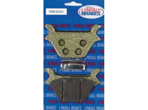 Gold-Plus Brake Pads. Fits Rear on Sportster 1987-1999 & Big Twin 1987-1999. - Lyndall Brakes