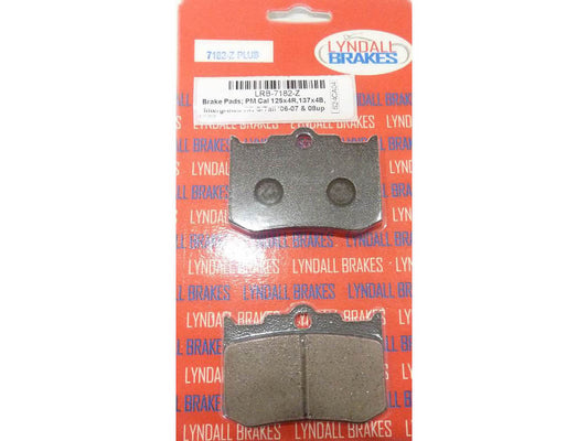 Z-Plus Brake Pads. Fits Performance Machine 125X4R & 137X4B Calipers & Softail 2006up with Performance Machine Integrated Caliper & Hawg Halters 4 Piston Calipers - Lyndall Brakes