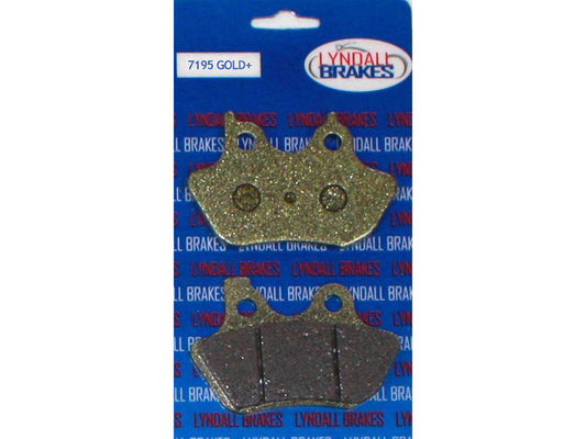 Gold-Plus Brake Pads. Fits Front & Rear on Sportster 2000-2003, Big Twin 2000-2007 & V-Rod 2002-2005. - Lyndall Brakes