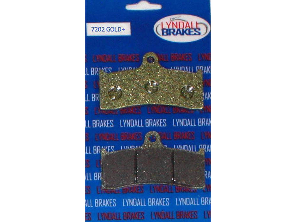 Gold-Plus Brake Pads. Fits Performance Machine 112 x 6B Calipers & Hawg Halters 6 Piston Calipers - Lyndall Brakes