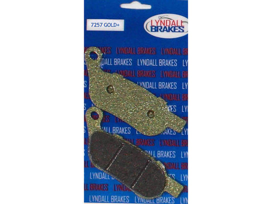 Gold-Plus Brake Pads. Fits Rear on Dyna & Softail 2008-2017. - Lyndall Brakes