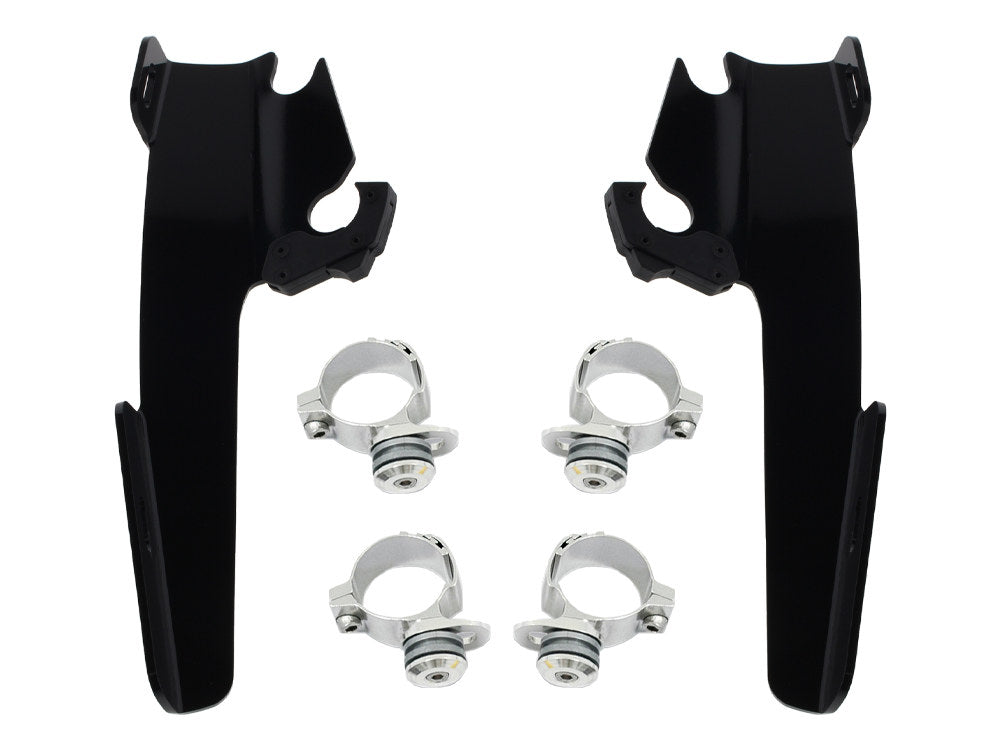 Black Batwing Fairing Trigger-Lock Mounting Hardware. Fits most Sportsters 1987-2021 with 39mm Fork Tubes. - Memphis Shades