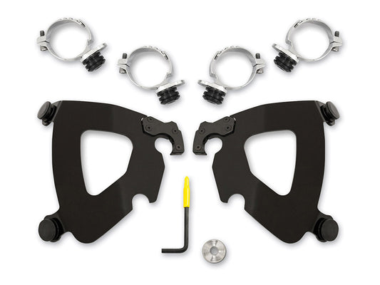 Black Gauntlet Trigger-Lock Mounting Hardware. Fits Dyna Low Rider 2014-2017. - Memphis Shades