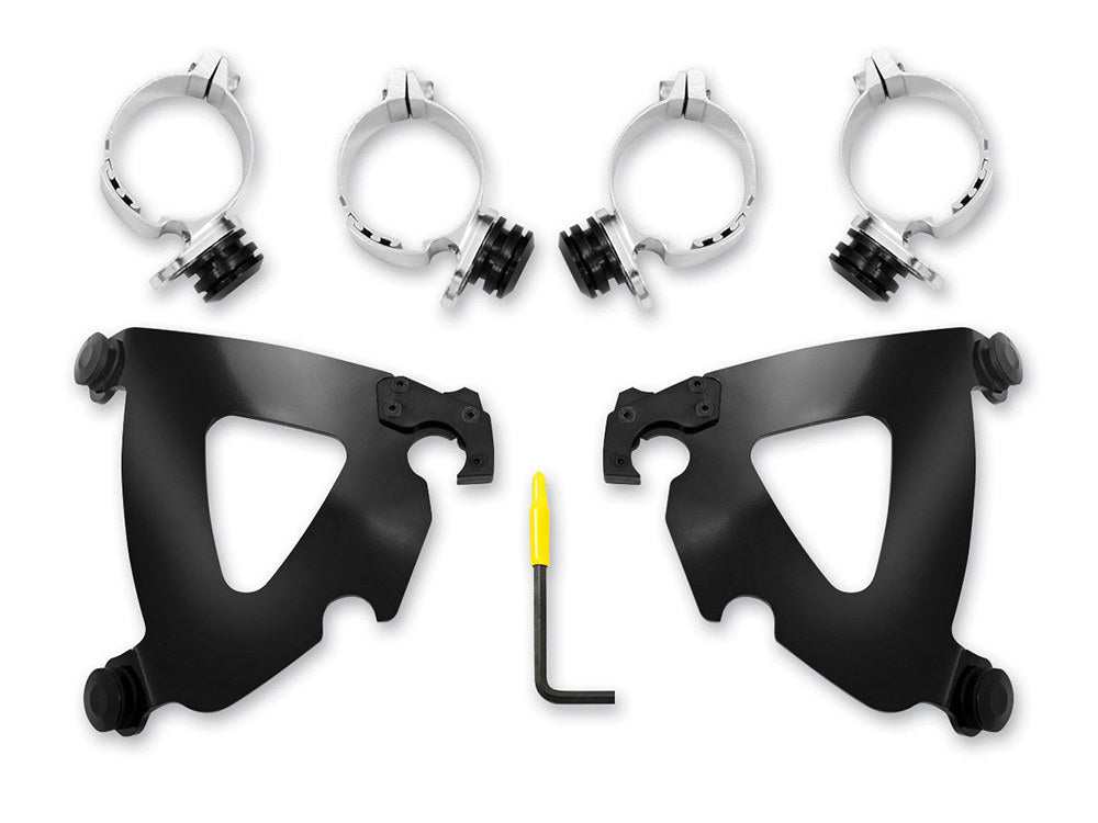 Black Road Warrior Trigger-Lock Mounting Hardware. Fits FX Softail 1984-2015 & Dyna Wide Glide 1993-2005. - Memphis Shades