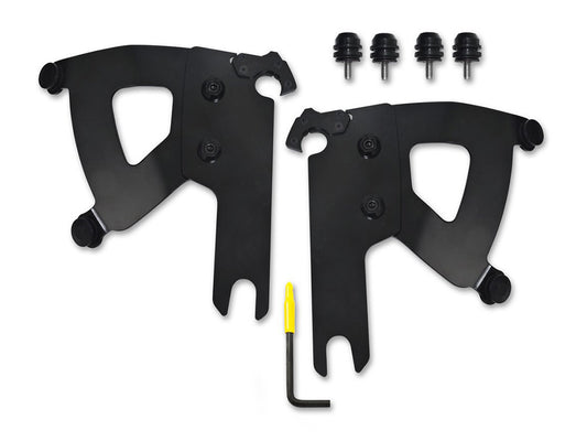 Black Road Warrior Trigger-Lock Mounting Hardware. Fits Road King Custom 2004-2007 & Road King Special 2017-2025 - Memphis Shades
