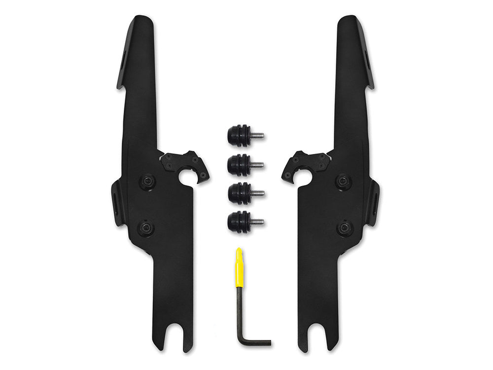 Black Batwing Fairing Trigger-Lock Mounting Hardware. Fits Road King Custom 2004-2007 & Road King Special 2017-2025 - Memphis Shades