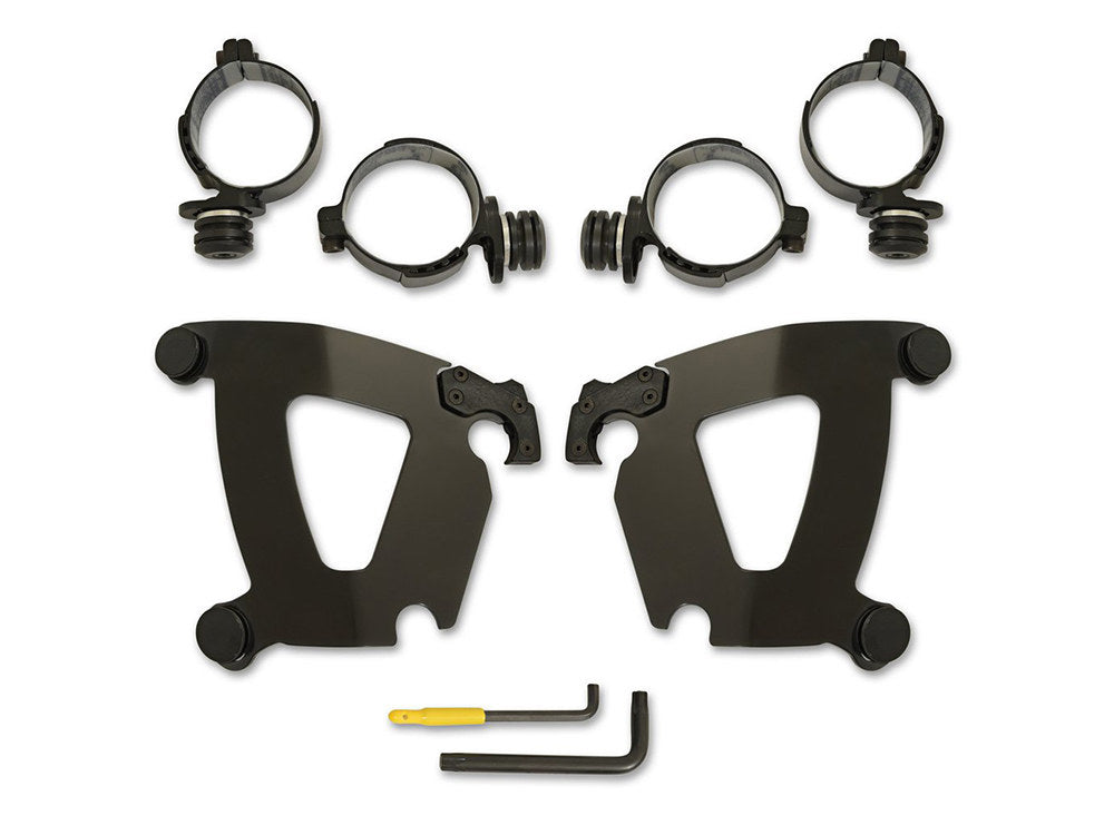 Black Road Warrior Trigger-Lock Mounting Hardware. Fits Fat Bob 2018-2024 - Memphis Shades