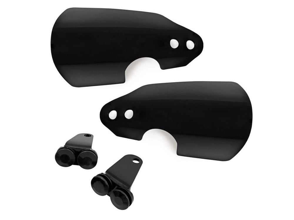 Handguards - Black. Fits Most Softail & Dyna 1996-2017 running OEM Front Indicators. - Memphis Shades