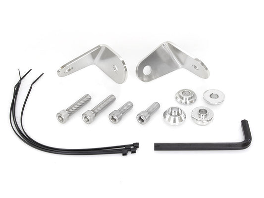 Front Turn Signal Relocation Brackets. Fits FL Softail 1986-2017 With Spotlight Bar, with Batwing Fairing. - Memphis Shades