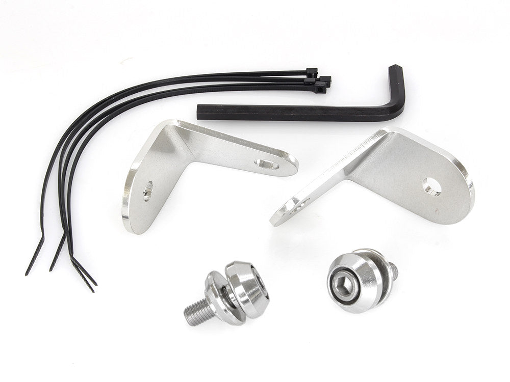 Front Turn Signal Relocation Brackets. Fits FL Softail 1986-2017 With Out Spotlight Bar, with Batwing Fairing. - Memphis Shades