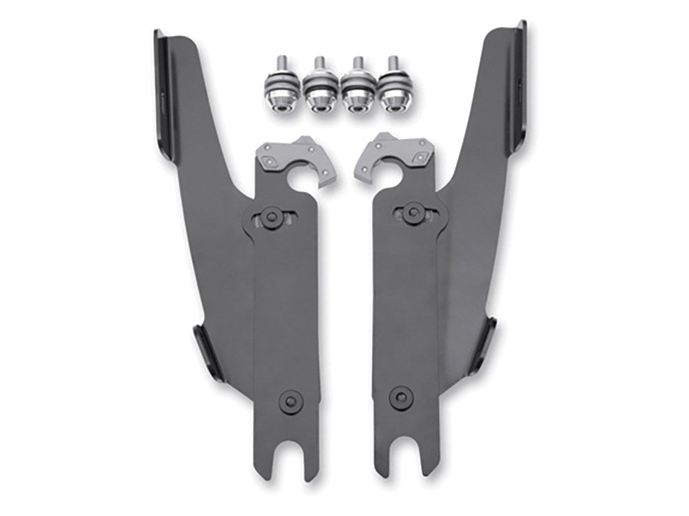 Black Batwing Fairing Trigger-Lock Mounting Hardware. Fits FL Softail 1986-2017 With Spotlight Bar. - Memphis Shades