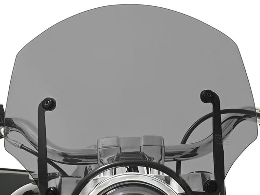 El Paso Windshield. Black Smoke. 13in. High. Fits models with 5-3/4in. Headlights. - Memphis Shades