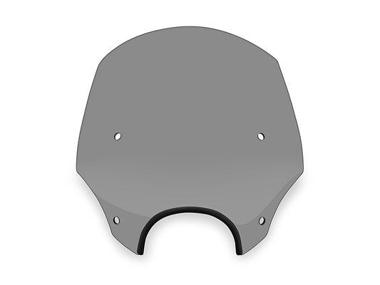 El Paso Windshield. Black Smoke. 15in. High. Fits models with 5-3/4in. Headlights. - Memphis Shades