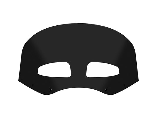 Vented Road Warrior Windshield - 9in. Dark Black Smoke - Memphis Shades