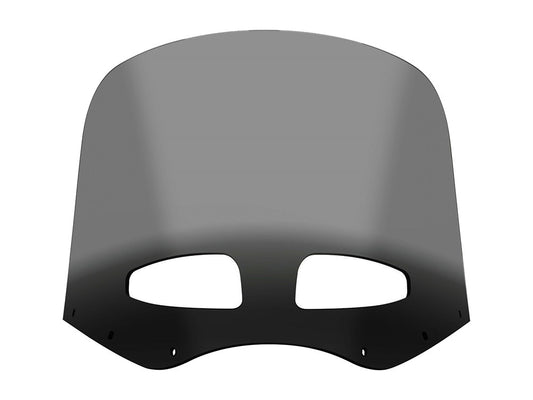 Vented Road Warrior Windshield - 13in. Black Smoke - Memphis Shades