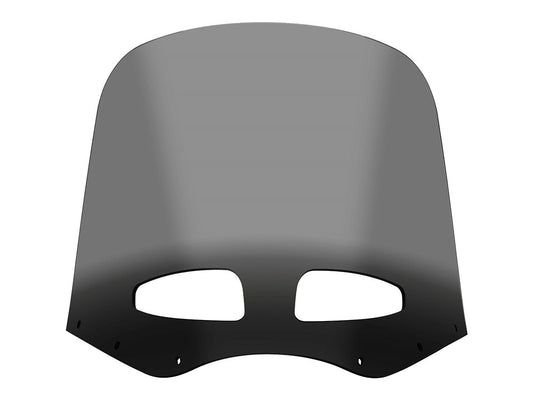 Vented Road Warrior Windshield - 15in. Black Smoke - Memphis Shades