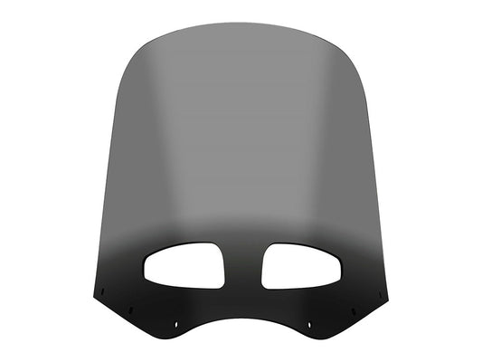 Vented Road Warrior Windshield - 17in. Black Smoke - Memphis Shades