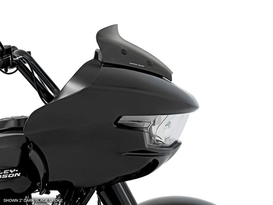 2in. Spoiler Windshield - Dark Smoke. Fits CVO Road Glide 2023up & Road Glide 2024up - Memphis Shades