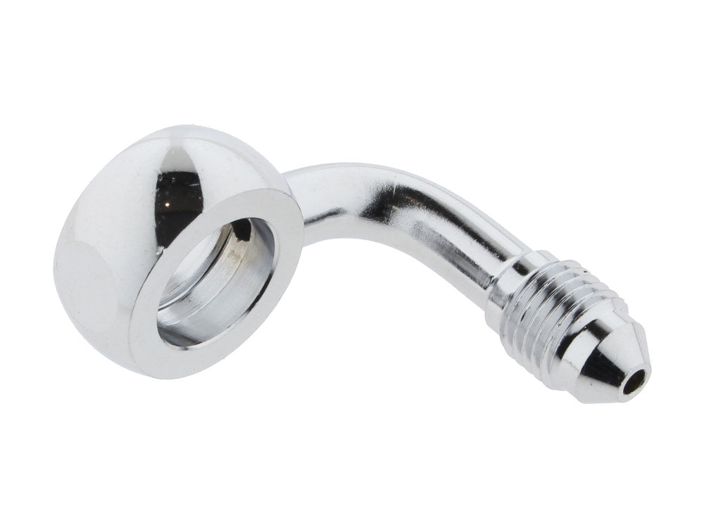 Chrome True 12mm ID, 90 Degree Banjo - Male #3 End. - Magnum Shielding