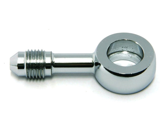 Chrome True 12mm ID, 180 Degree Straight Banjo - Male #3 End. - Magnum Shielding