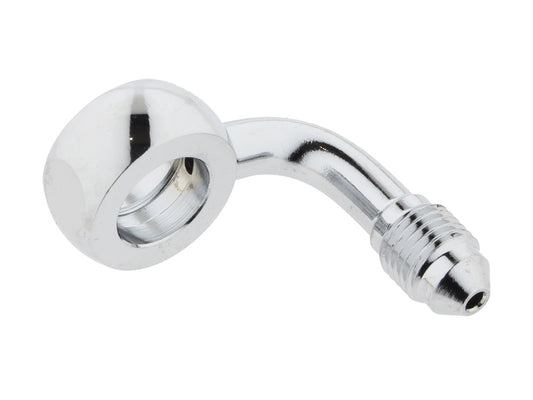 Chrome 7/16in. ID, 90 Degree Banjo - Male #3 End. - Magnum Shielding