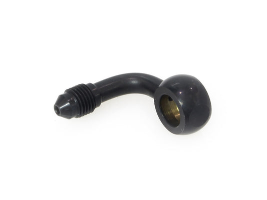Black 3/8in. (10mm) ID, 90 Degree Banjo - Male #3 End. - Magnum Shielding